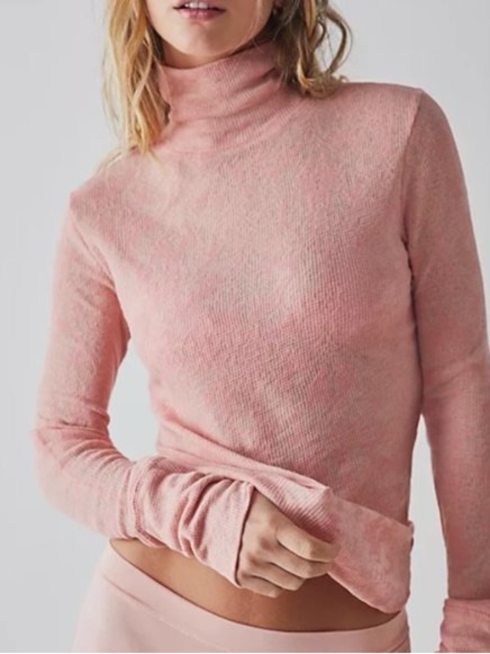 Free people you and I long sleeve Rosie lace pink intimately
